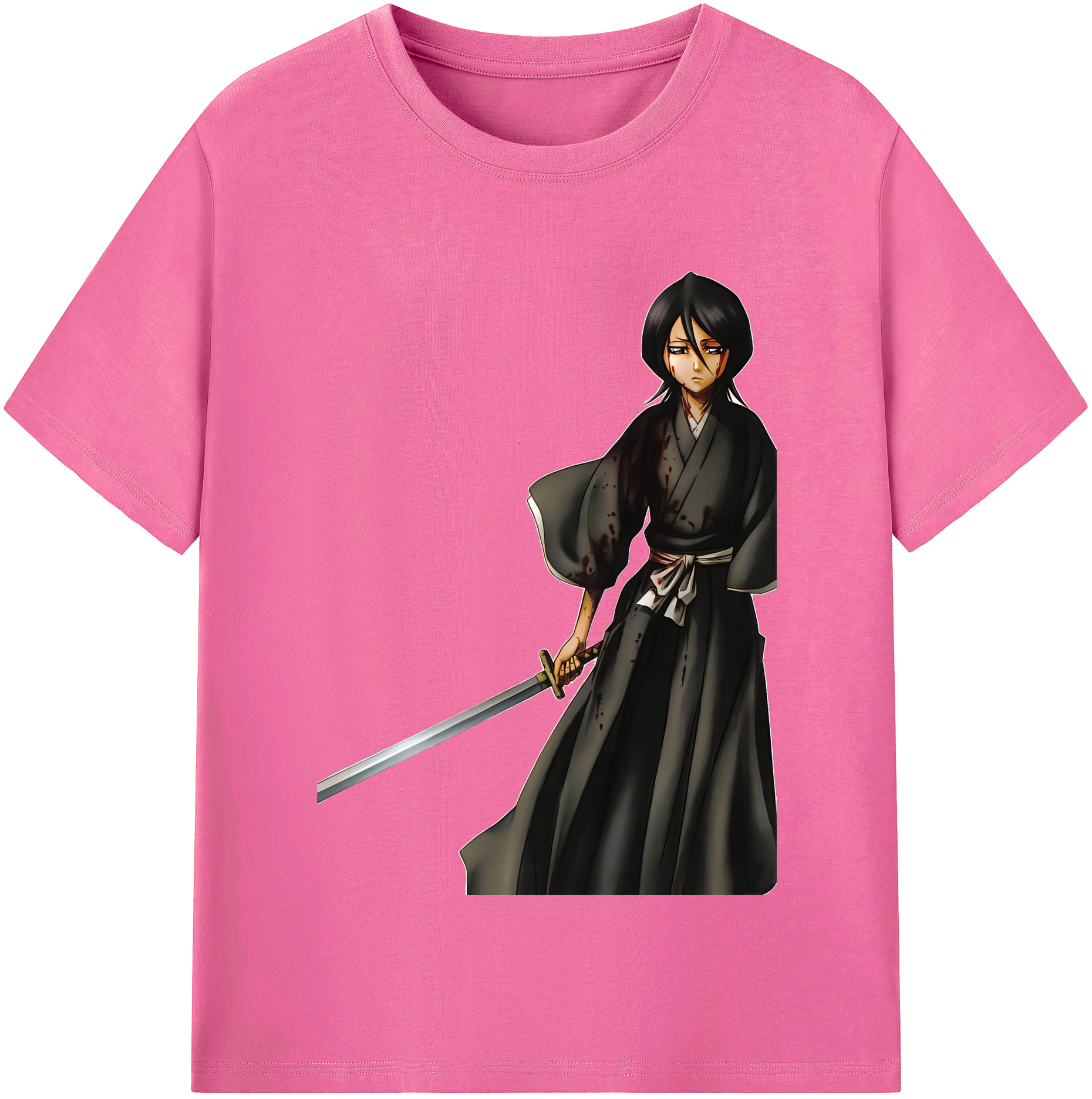 （画像用） ブリーチ 朽木ルキア BLEACH Kuchiki Rukia レディースカジュアルプリントTシャツ（綿100％）
